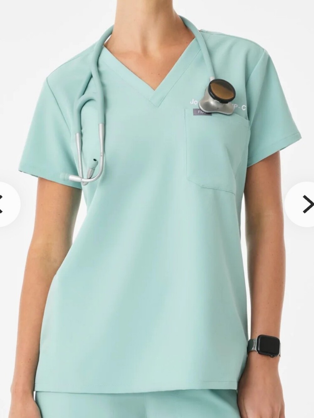 FIGS Catarina One Pocket Scrubs Top Limited Edition Seaglass XS